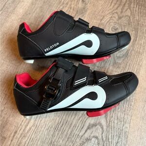 Peloton Cycling Shoes Womens Size EU 40 Black Red Cleats Bicycle Indoor spin